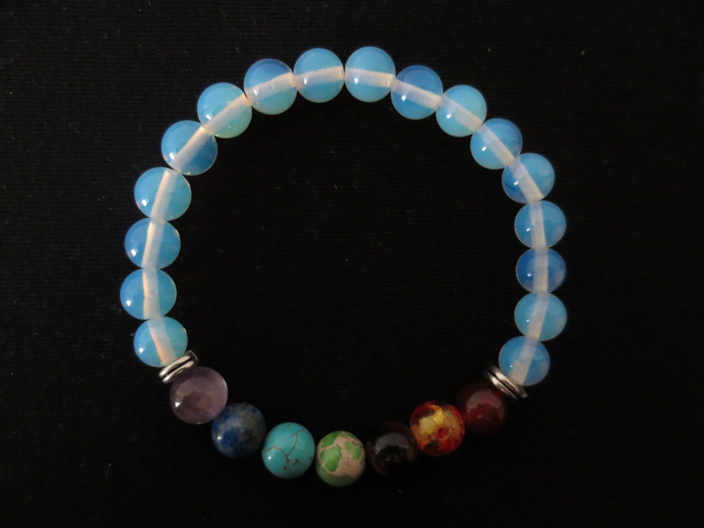 8mm 7 Chakra Armband zonder Doos - Opaal