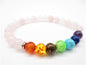 8mm 7 Chakra Armband zonder Doos - Rozenkwarts