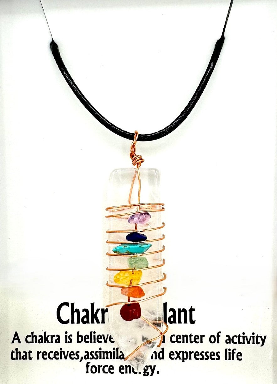 7 Chakra Edelsteen Kettinghanger (II) - Bergkristal