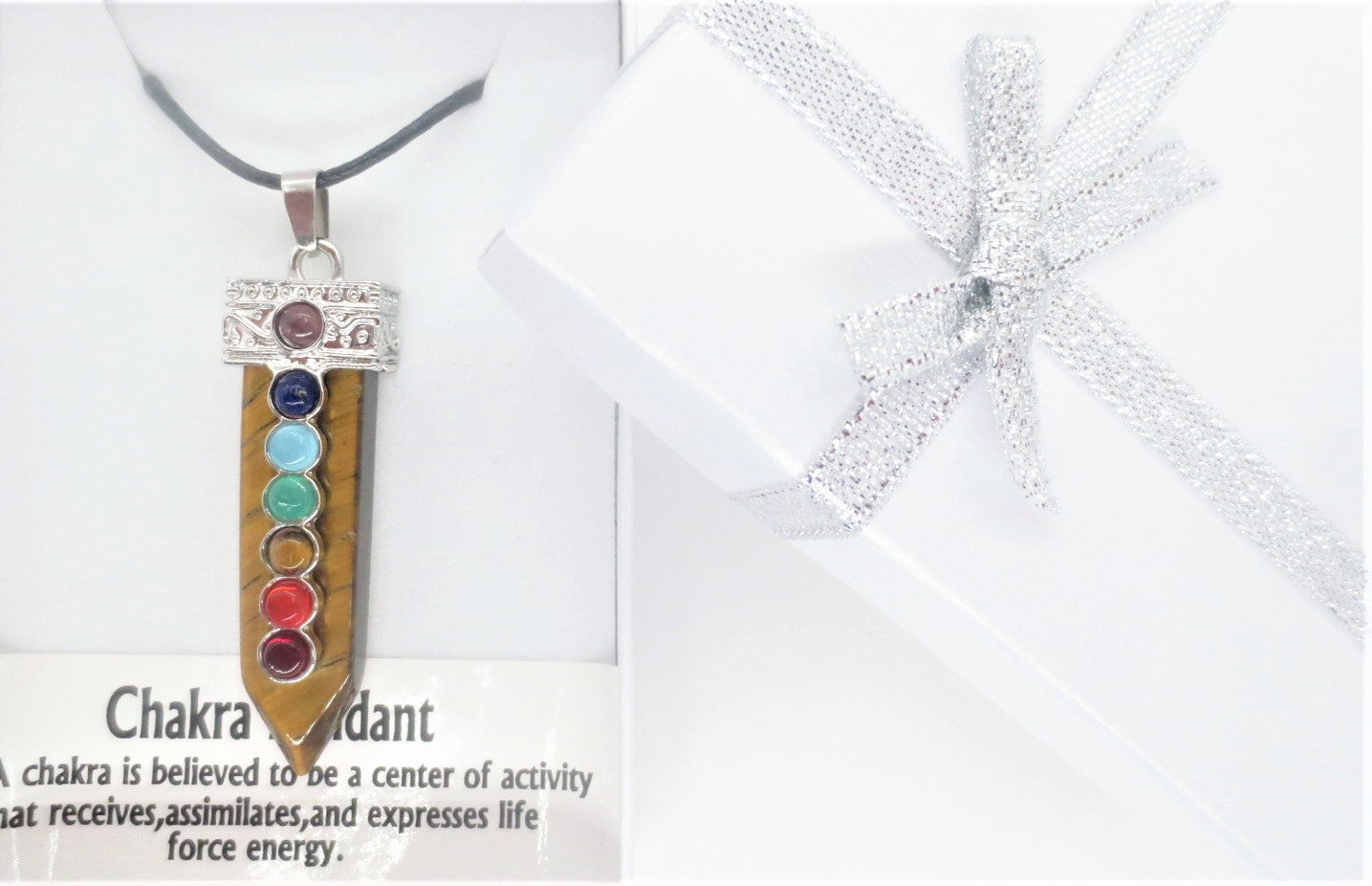 7 Chakra Edelsteen Hanger Ketting (I) - Tijgeroog