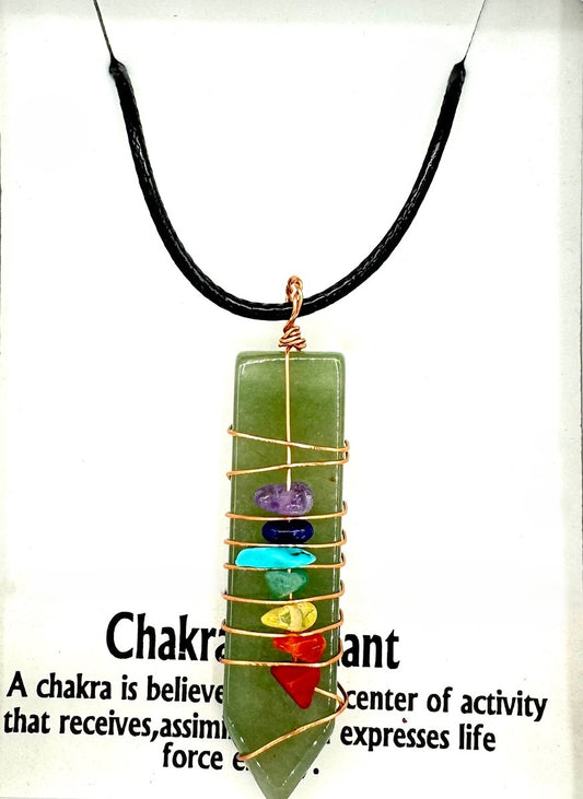 7 Chakra Edelsteen Hanger Ketting (II) - Aventurijn