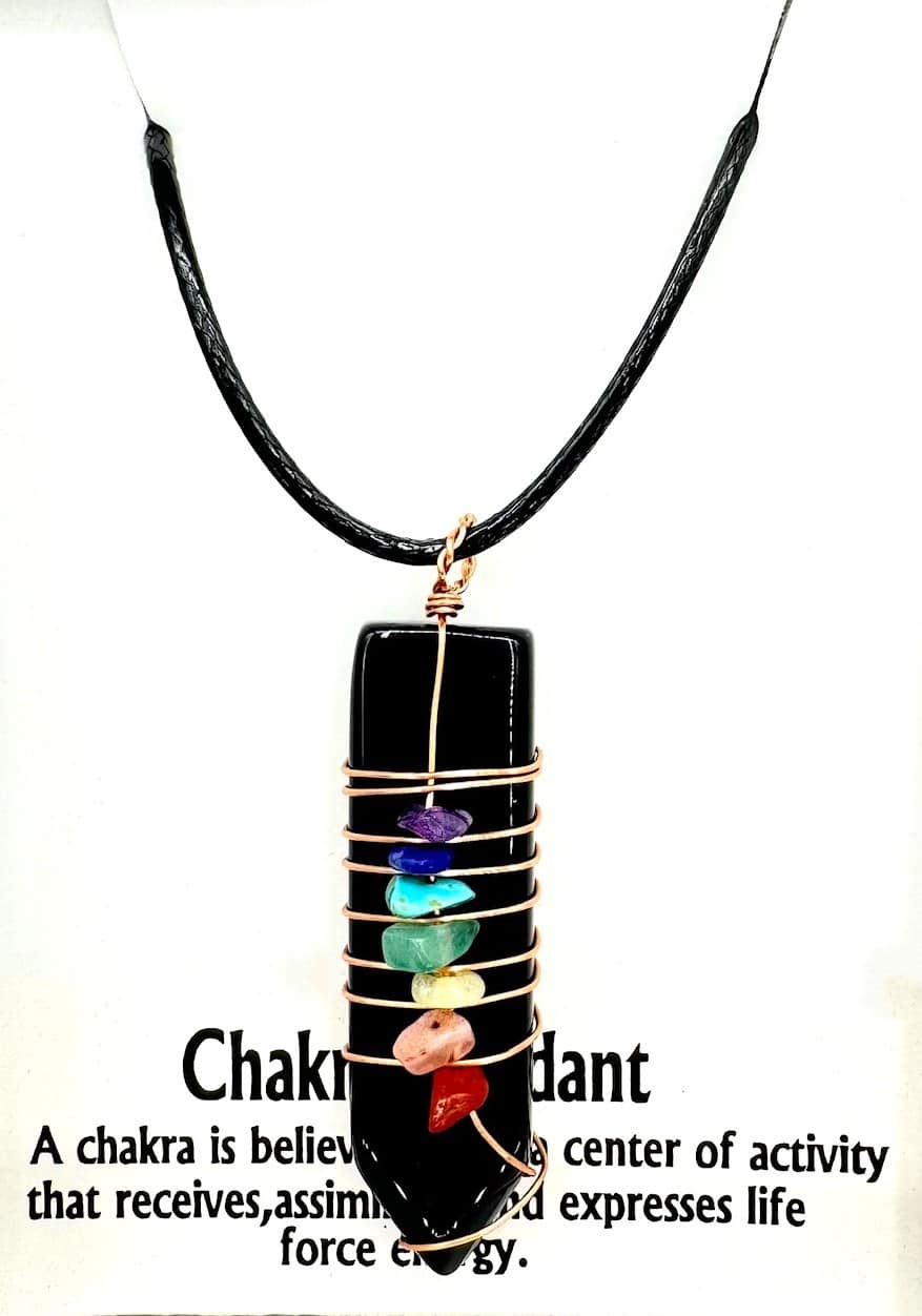 7 Chakra Edelsteen Hanger Ketting (II) - Onyx