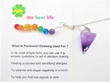 Amethyst 7 Chakra Gemstone Pendulum