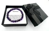 8 mm Amethyst Edelsteen Armband – Cadeaudoos Inclusief
