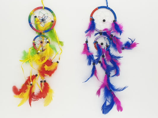 8cm + 1 Ronde Dromenvangers Geel/Blauw (6 stuks)