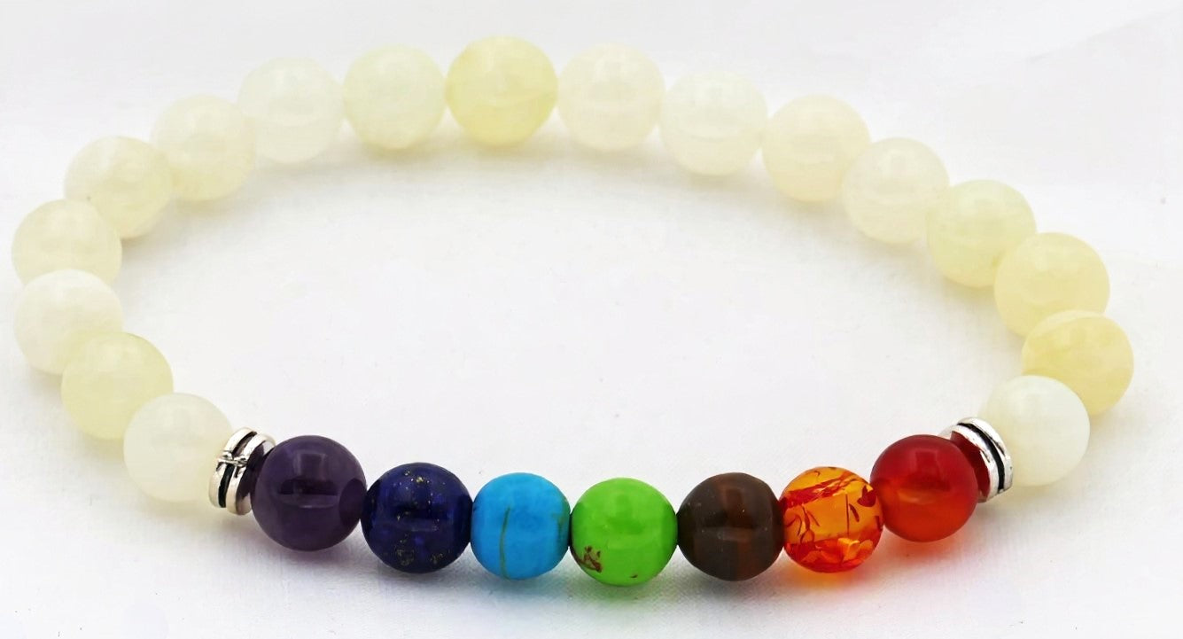 8mm 7 Chakra Armband zonder Doosje - Jade