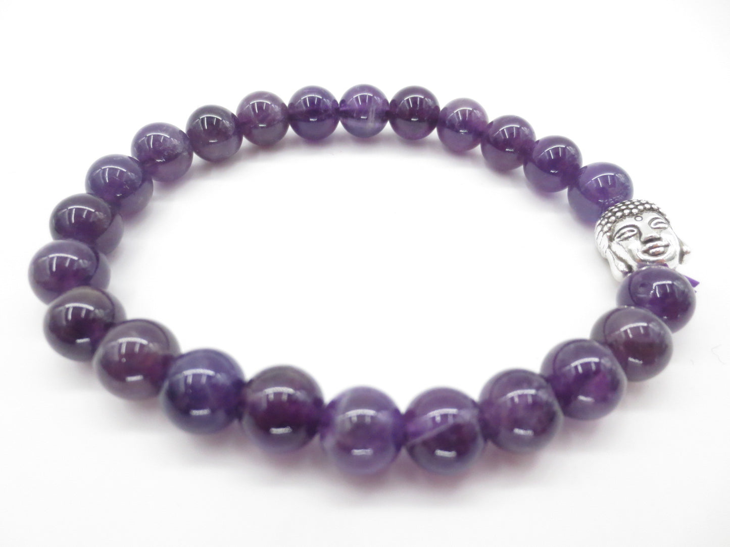 8mm Boeddha Armband zonder Doos - Amethist