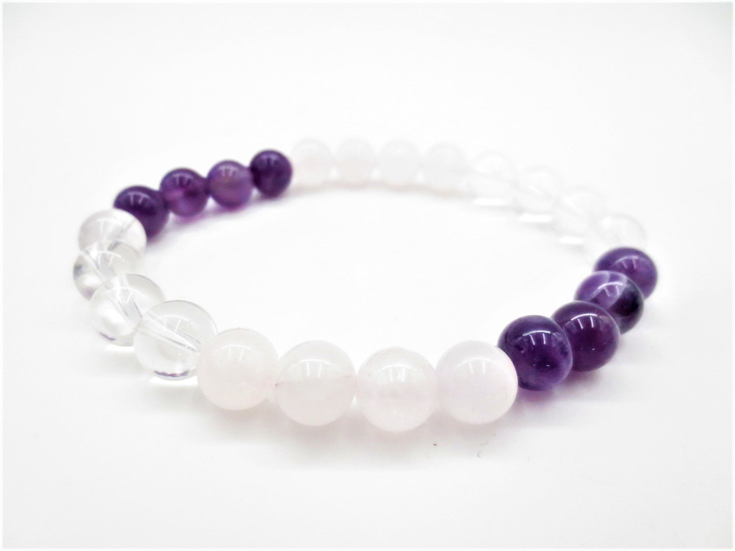 8mm Edelsteen Armband zonder Cadeaudoos - Gouden Driehoek (II)