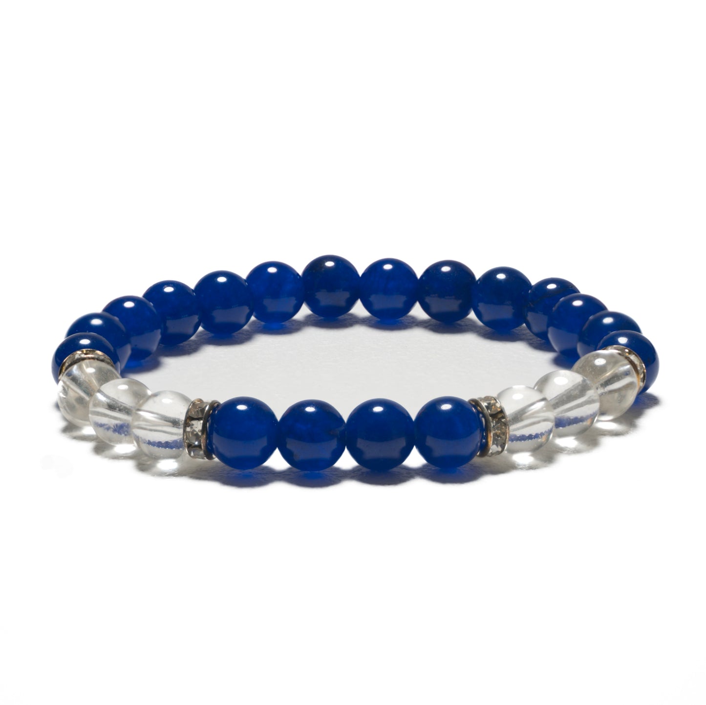 8mm Armband in Geschenkdoos - Lapis Lazuli en Diamant
