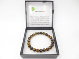 8 mm Tijgeroog Edelsteen Armband – Cadeaudoos Inclusief