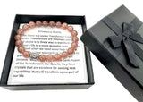 8mm Boeddha Aardbei Kwarts Armband – Inclusief Cadeaubox
