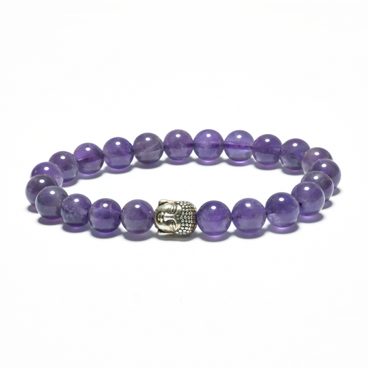 8mm Boeddha Armband zonder Doos - Amethist