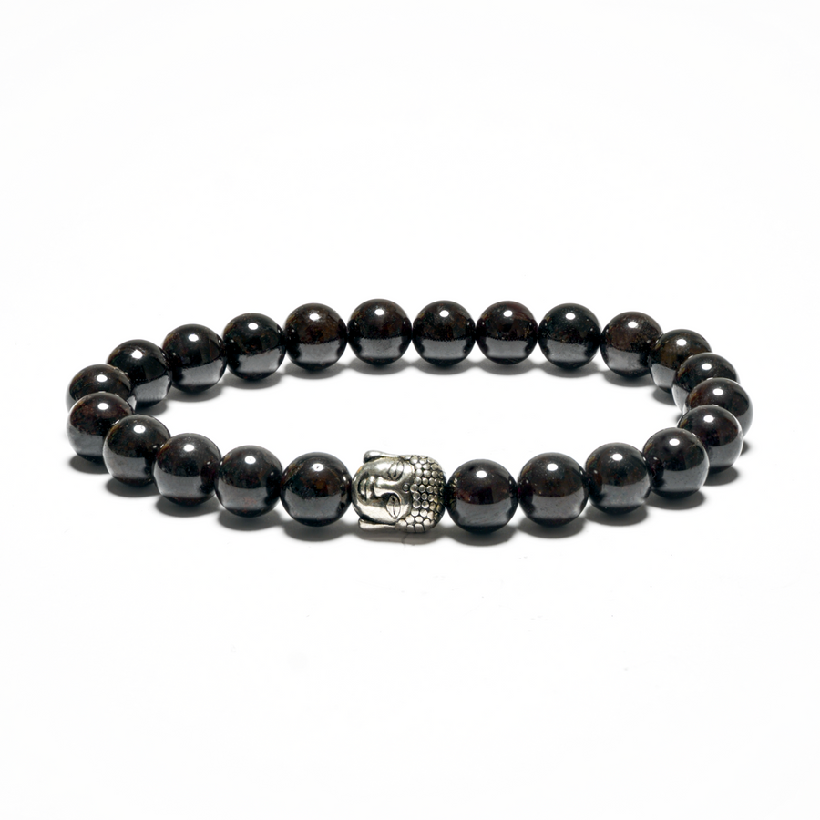 8mm Boeddha Armband zonder Doos - Granaat