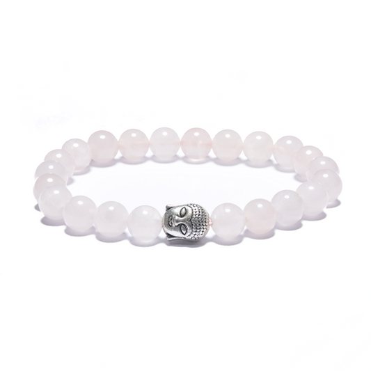 8mm Boeddha Armband zonder Doos - Rozenkwarts