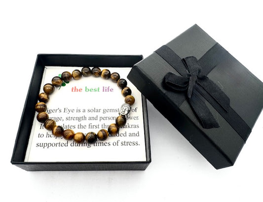 8mm Boeddha Tijeroog Armband – Inclusief Cadeaubox