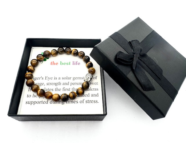 8mm Boeddha Tijeroog Armband – Inclusief Cadeaubox