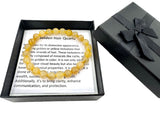 8 mm Gouden Haar Kwarts Edelsteen Armband – Cadeaudoos Inclusief
