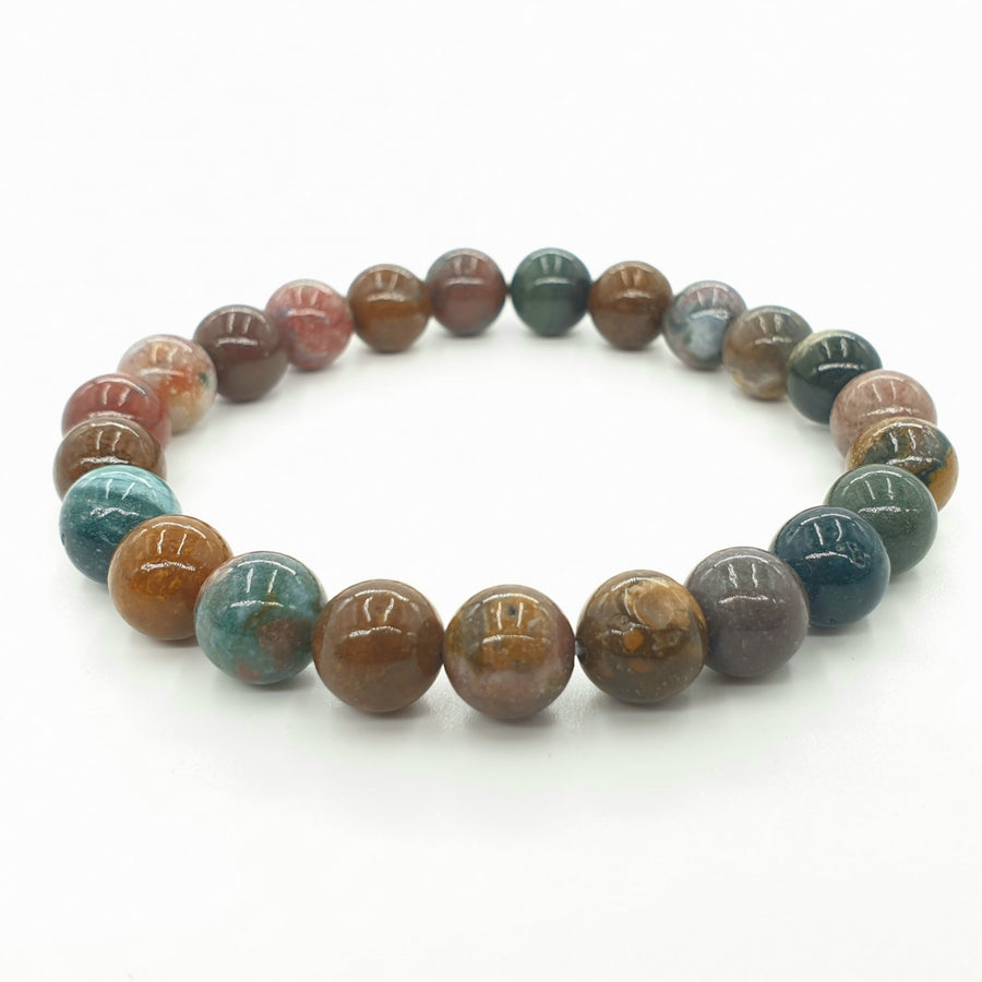 8 mm Oceaan Jaspis Edelsteen Armband – Cadeaudoos Inclusief