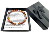 8 mm Oceaan Jaspis Edelsteen Armband – Cadeaudoos Inclusief
