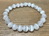 8 mm Seleniet (AA Kwaliet) Edelsteen Armband – Cadeaudoos Inclusief