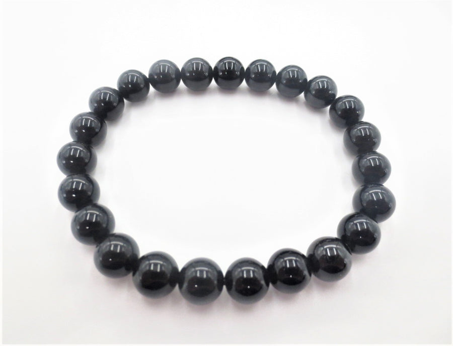 8 mm Zwarte Toermalijn Edelsteen Armband – Cadeaudoos Inclusief