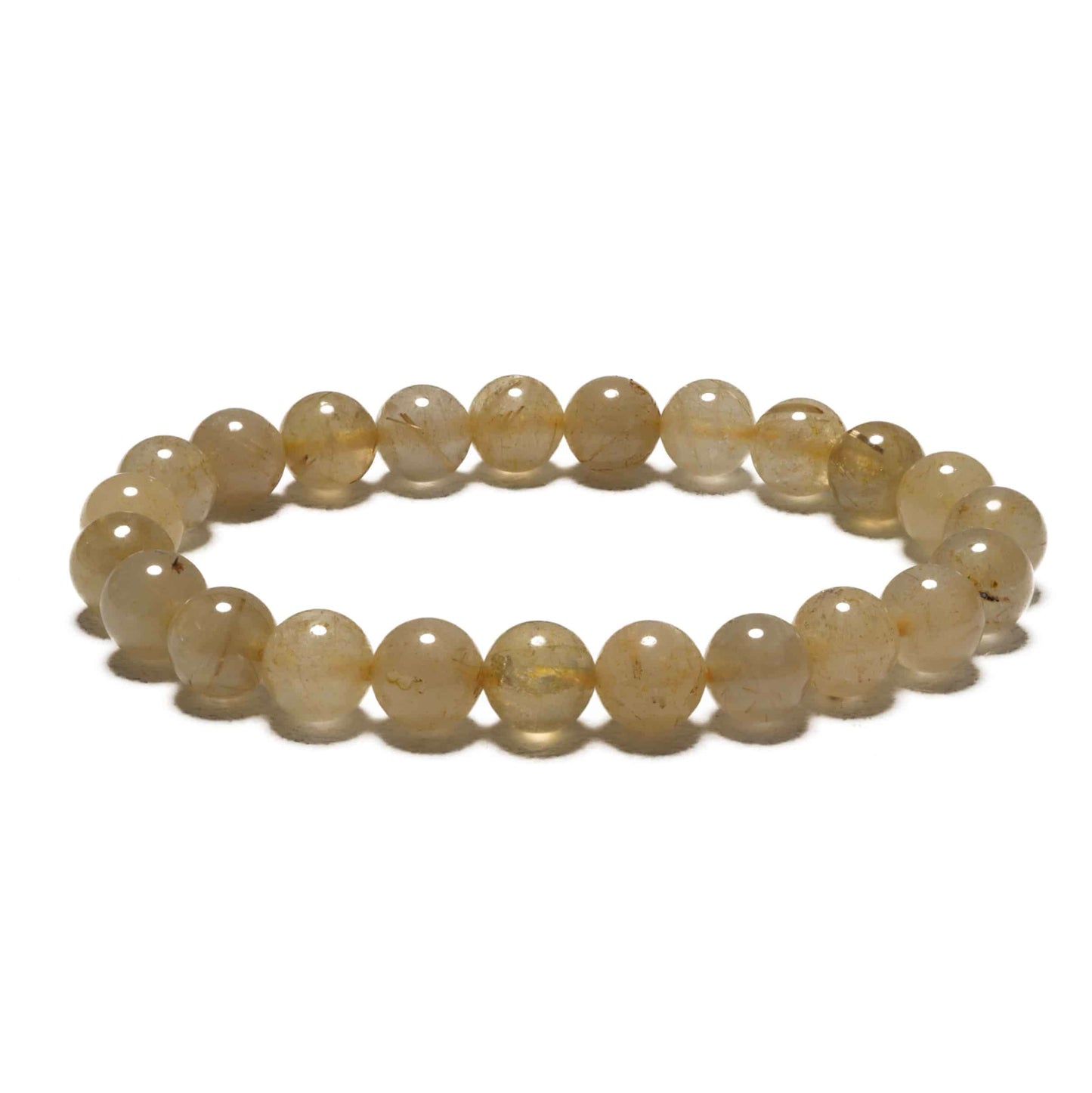 8mm Edelsteen Armband zonder Cadeaudoos - Gouden Haar Kwarts