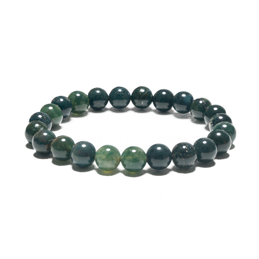 8mm Edelsteen Armband zonder Cadeaudoos - Mos Agaat