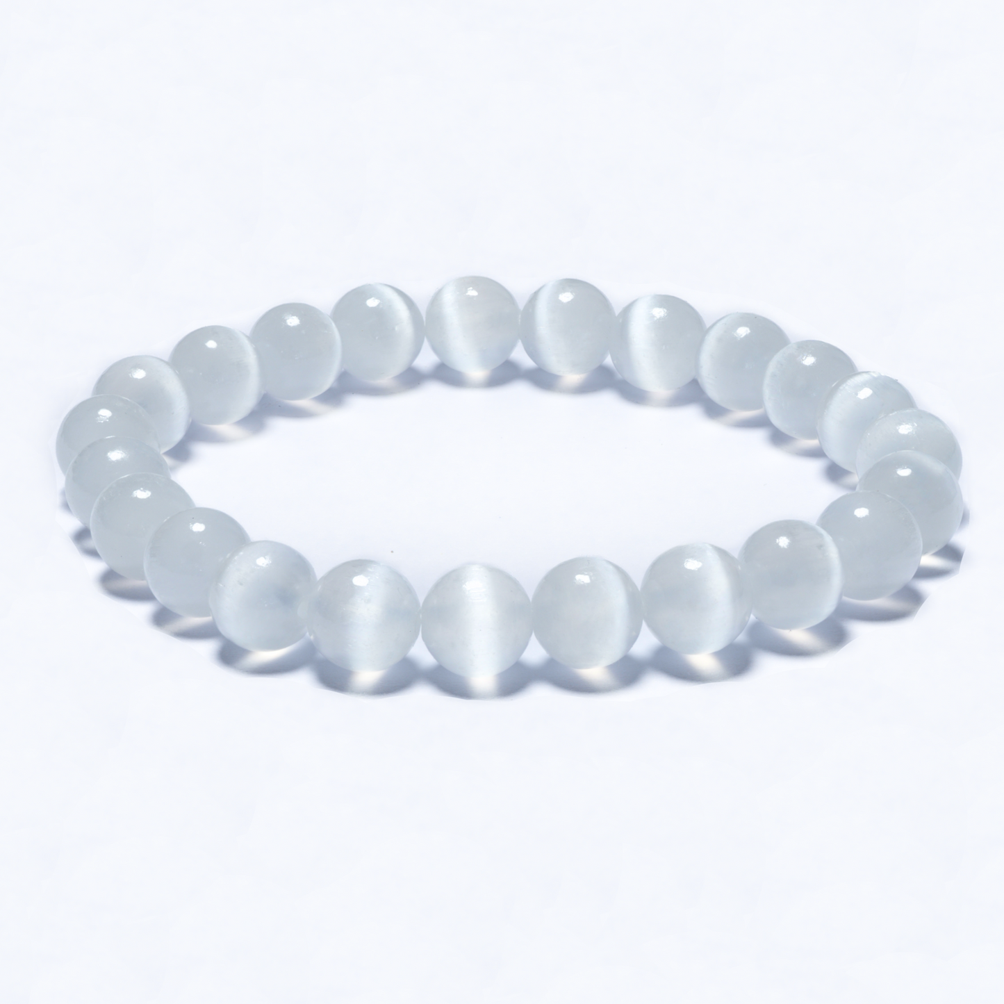 8mm Edelsteen Armband zonder Cadeaudoos - Seleniet (AA kwaliteit)