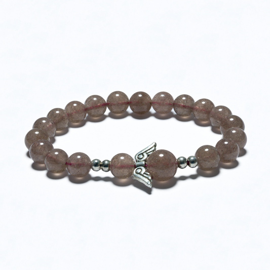 8mm Engel Armband zonder Doos - Aardbei Kwarts