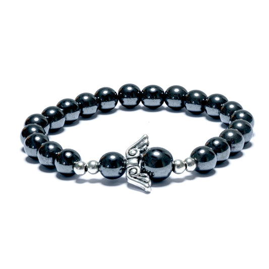 8mm Engelen Armband zonder Doos - Hematiet