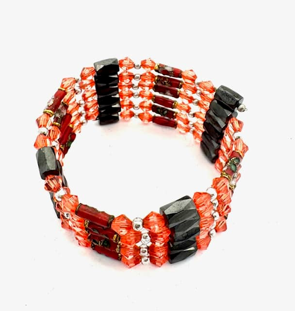 Aardbei Magnetisch Wikkelarmband met Kralen
