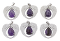 Amethist Hanger met Engelenvleugels (Set van 6 Stuks)