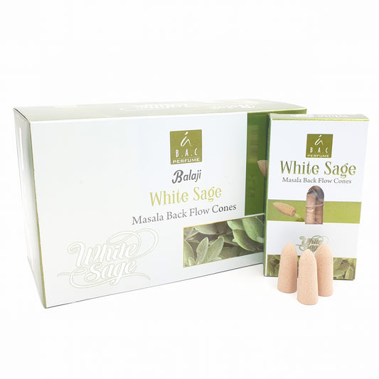 Balaji Masala Backflow Kegeltjes - White Sage