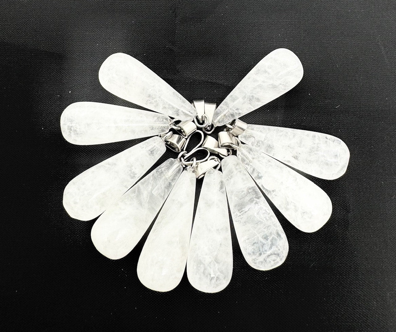 Bergkristal Druppelhanger (10 stuks)