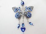 Blauwe Boze Oog Hanger met Vlinder Set van 6