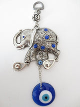 Blauwe Boze Oog Hanger Set met Olifant (6 stuks)