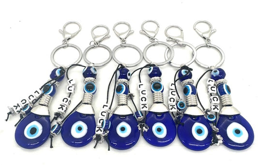 Blauwe Boze Oog Sleutelhanger 'Luck' Set van 6