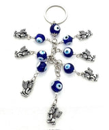 Blauwe Boze Oog Sleutelhanger met Engelen Set van 6
