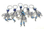 Blauwe Boze Oog Sleutelhanger met Olifant II Set van 6
