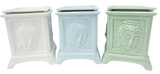 Buddha oliebrander luxe set van 3 – jade, lichtblauw &amp; wit