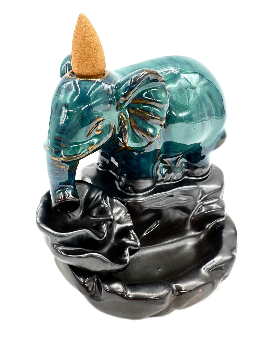 Brander Elephant- Backflow Wierookhouder Mosgroen