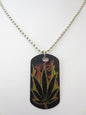 cannabis met vuur stalen ketting