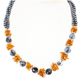 Carneool bloemetje ketting