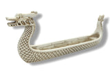 White Dragon Boat-Style Incense Stick Holder