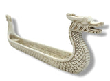White Dragon Boat-Style Incense Stick Holder