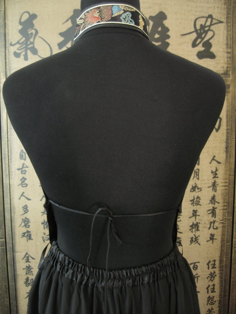 Chinese topje met opening en draak (zwart)