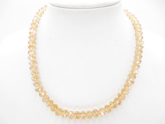 Dunne kristal ketting geel