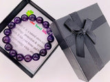 12 mm Edelsteen Armband met Cadeau Doos - Amethist