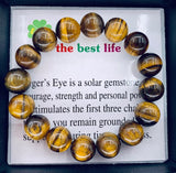 12 mm Edelsteen Armband met Cadeau Doos - Tijgeroog