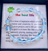 8mm Angel Bracelet with Box - Opal